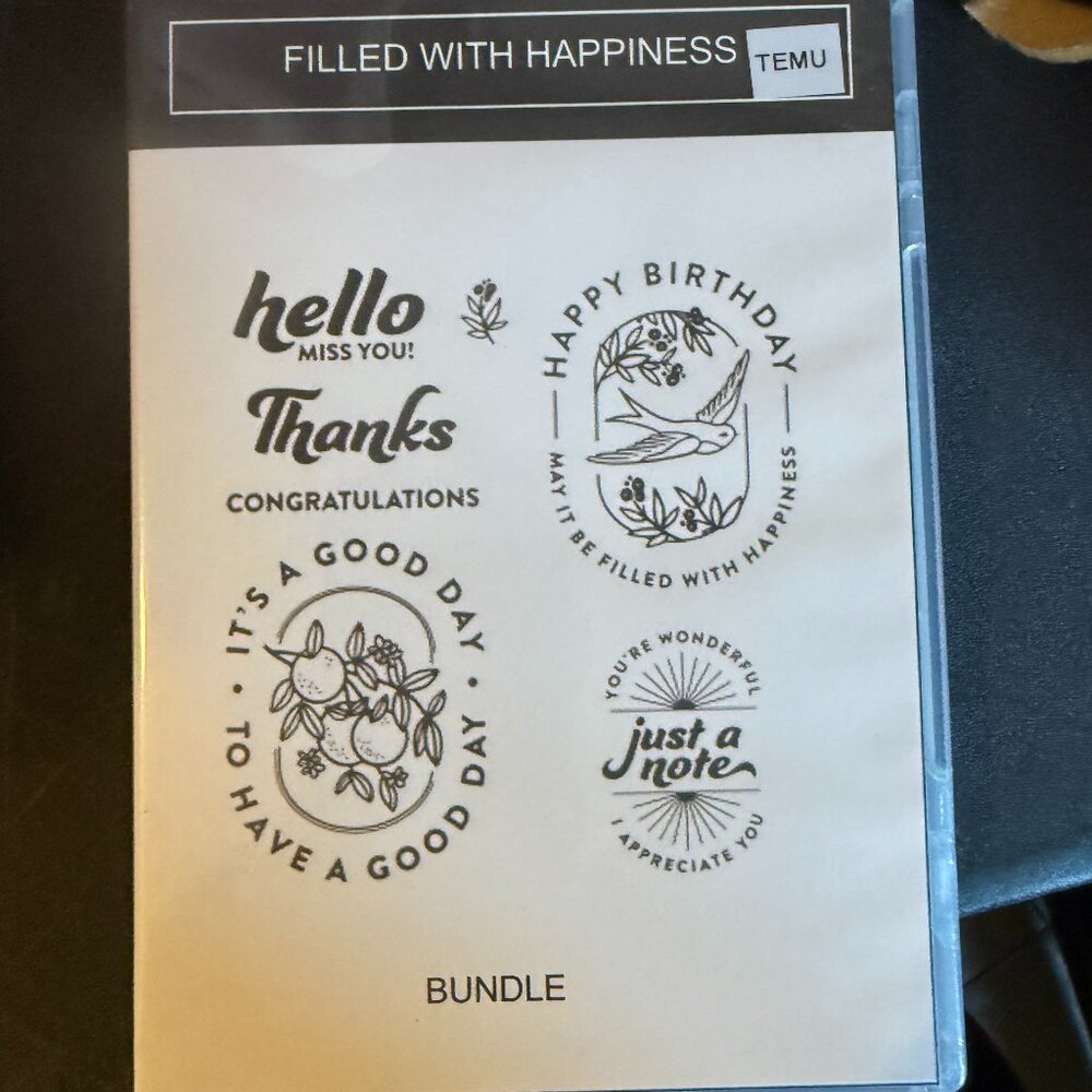 Temu Stamps and Dies Filled With Happiness